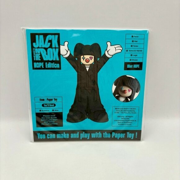 JHope BTS Jack in the Box Hope Edition Blue Paper Toy - Picture 1 of 2